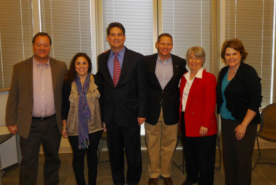 District Officers gathered with chapter leaders at the 2012 district leadership rally in Charlotte. (L-R) Loudermilk, Flores, Edwards, Norman, Riechert, Davis.