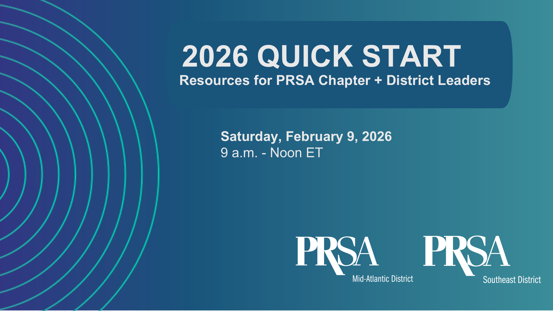 2026 PRSA Chapter Quickstart